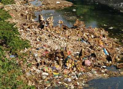 Plight of the canal after ganpati visarjan