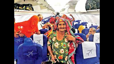 Punjab pilot’s gift to grandfathers, grannies of his village; their first flight
