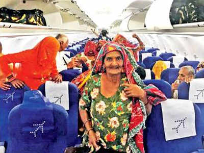 Punjab pilot’s gift to grandfathers, grannies of his village; their first flight