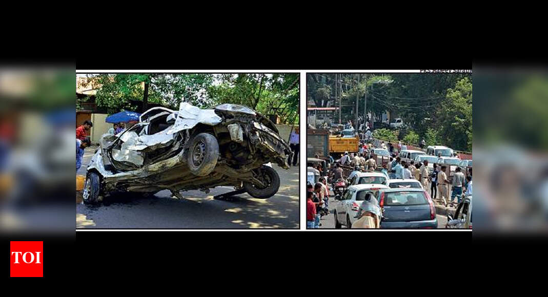 Two hurt as speeding dumper rams car, triggers traffic jam Bhopal
