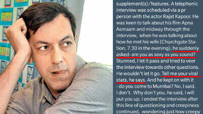 Rajat Kapoor asked for body measurements, claims journalist