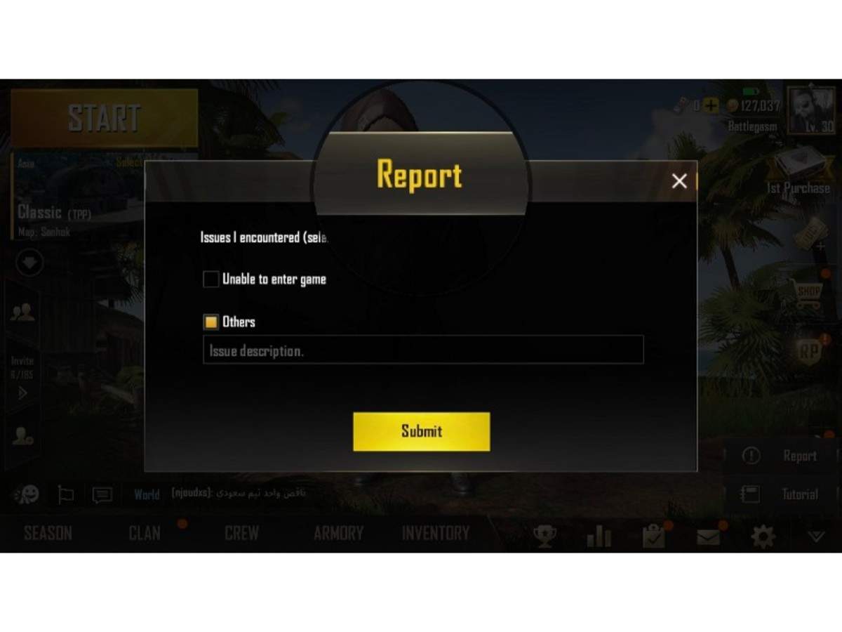 report a player in PUBG mobile: How to report a player ... - 