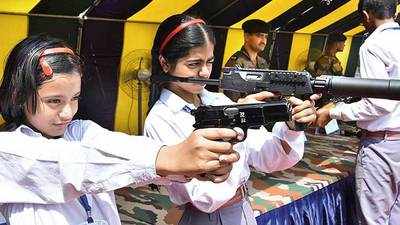 Students got a taste of warfare at this army mela in Lucknow