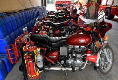 Eight bikes added to fire brigade s fleet will help carry out op