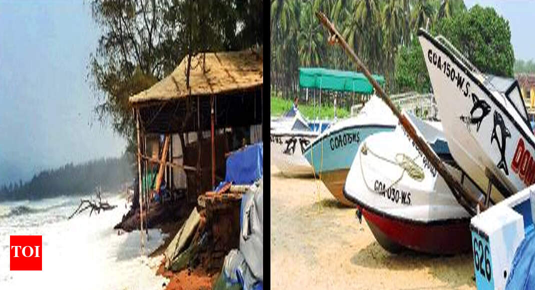 In Goa, shacks hit by rising sea, drop in tourists - Times of India