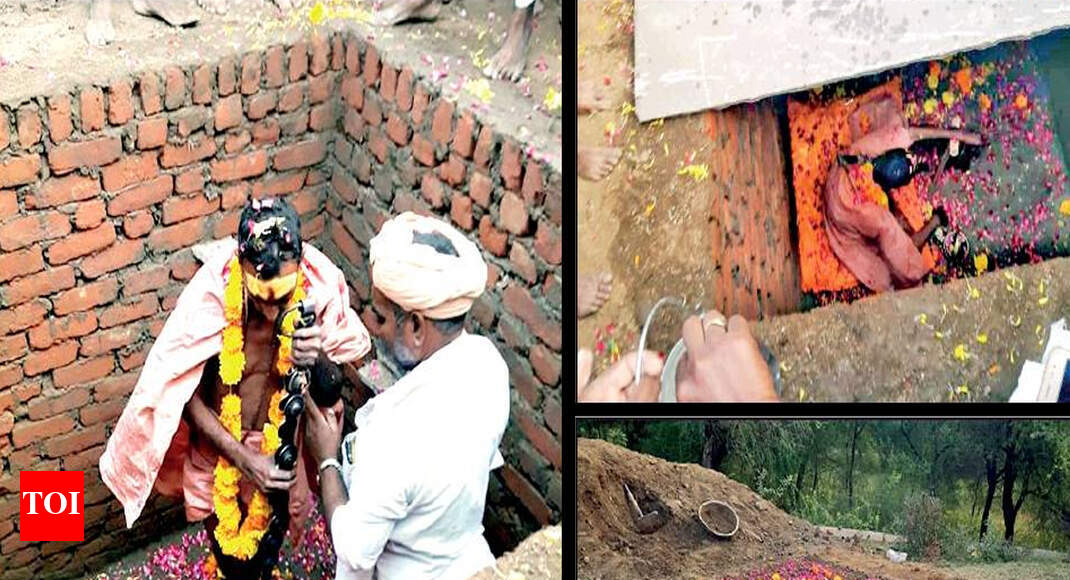 Tantrik rescued after 8 hours of 'samadhi' in Bhilwara - Times of India