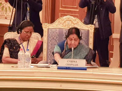Terrorism remains most overwhelming threat to development, prosperity: Sushma Swaraj at SCO council meet