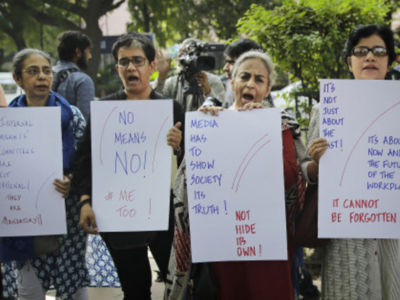 #MeToo: Journalists protest in Delhi, say sexual harassment at workplace non-negotiable