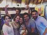 Sagarika Ghatge, Zaheer Khan, Yuvraj Singh, Hazel Keech, Ashish Nehra, Fatema Agarkar