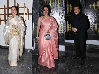 Photos: Jeetendra, Rekha, Luv Sinha and more attend Hema Malini's 70th birthday celebrations