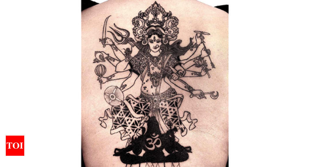 Naina Jain  tattoo Artist  Goddess Durga with lotus customized tattoo by   Naina Jain Chandani nainstattoos Skin Machine Tattoo Studio  skinmachinetattoo Email for appointments  skinmachineteamgmailcom  goddess durga durgapuja lotustattoo 