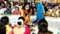 Tanisha Mukherjee serves bhog to devotees at Durga pandal