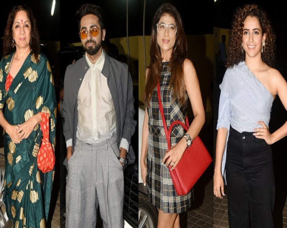 
Badhaai Ho: Ayushmann Khurrana, Tahira Kashyap, Sanya Malhotra, Fatima Sana Sheikh and other Bollywood celebs attend the screening
