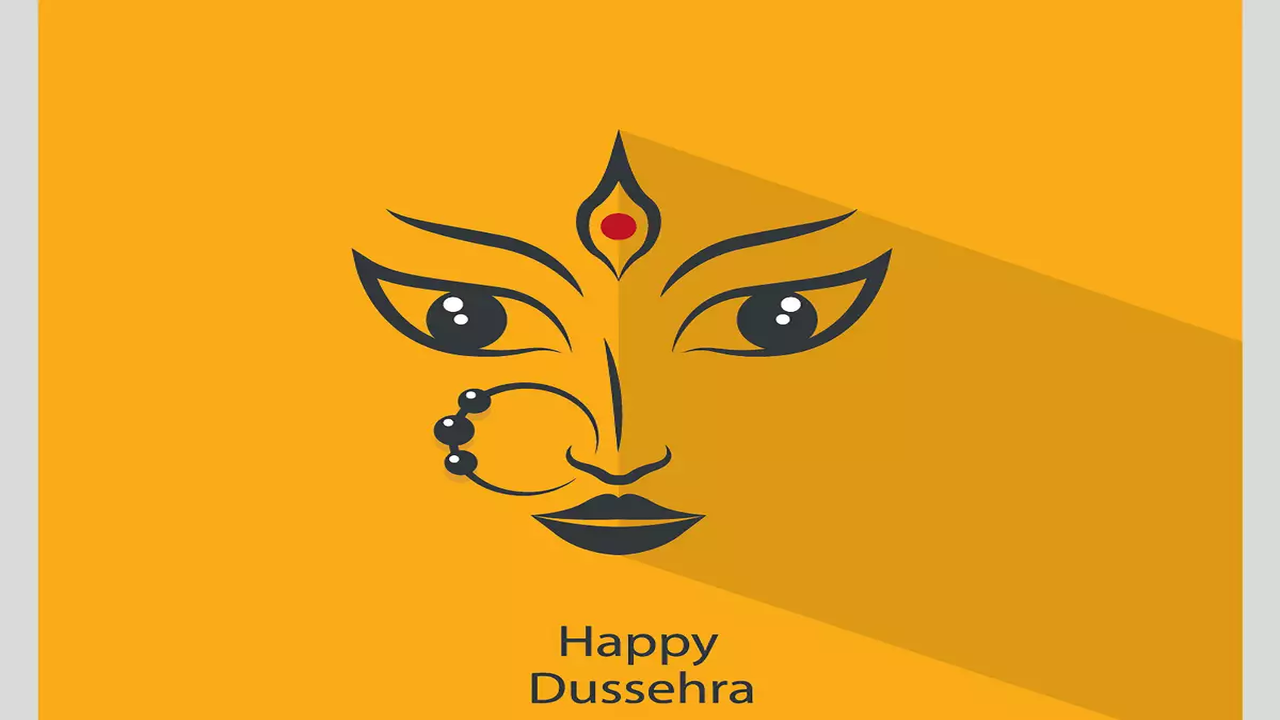 Banner Design Of Indian Festival Happy Dussehra Cartoon Style Template.  Royalty Free SVG, Cliparts, Vectors, and Stock Illustration. Image  175698467.