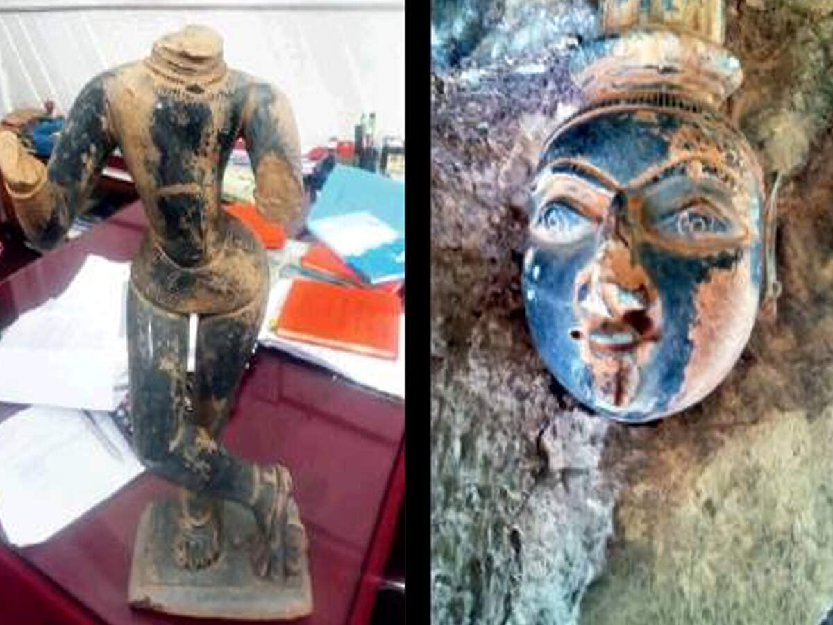 1000 Year Old Krishna Statue Unearthed In Mandu Bhopal News Times Of India