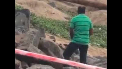 Puducherry LG Kiran Bedi catches men easing on beach, tweets video
