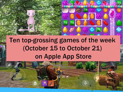 Ten top-grossing games of the week (October 15 to October 21) on Apple App Store