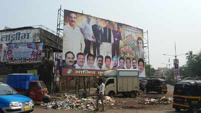 Temporary Unstable Hoarding on Road - Times of India