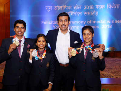 Government felicitates Youth Olympics medal winners with cash awards
