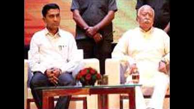 Pramod Sawant meets Mohan Bhagwat, pitches for Goa Chief Minister’s post
