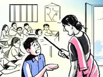 Teacher, warden booked for mercilessly beating students in viral video | Agra News - Times of India