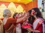 Celebs participate in 'Sindoor Khela' celebrations