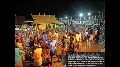 Sabarimala temple: Five women stopped by devotees