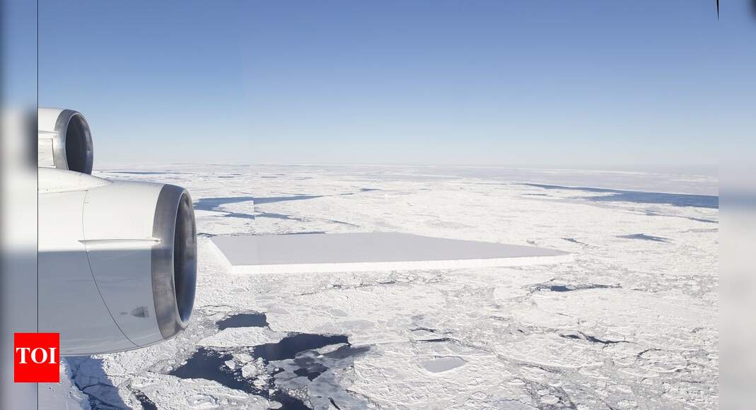 NASA spots perfectly rectangular iceberg in polar ice - Times of India