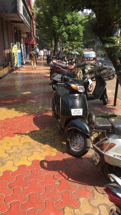 Illegal parking on footpath