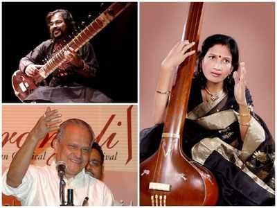 A concert brings Pandit Prabhakar Karekar, Purbayan Chatterjee and Dr Rita Dev together