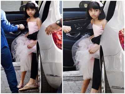 Aaradhya Bachchan attends a birthday party, looking like a princess