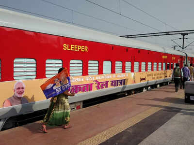 yatra ekata rail varanasi kashi begins flagged railway train station special