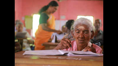At 96, Kerala woman tops literacy mission exam