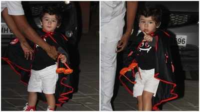 Taimur Ali Khan becomes the show stealer at Ahil's Halloween party