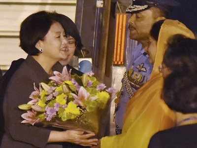 South Korean First Lady Kim-Jung Sook arrives in India