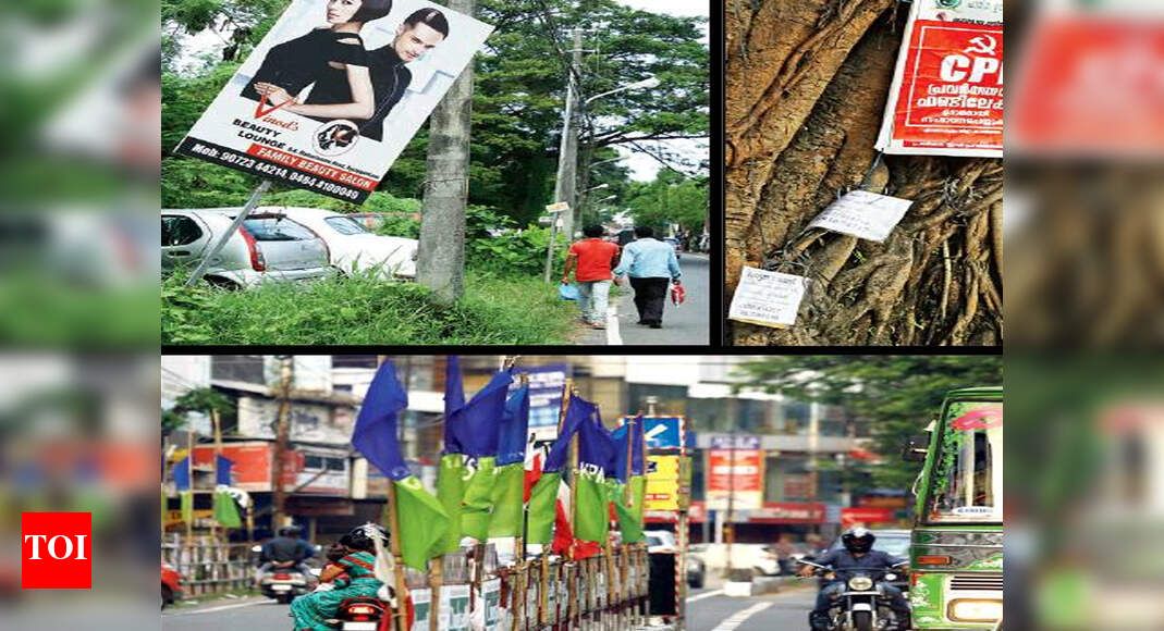 Kerala High Court Unauthorized flex boards reappear at many places