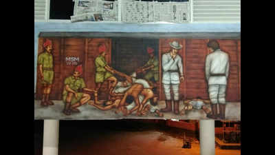 Railway removes Wagon Tragedy paintings in Tirur after protests