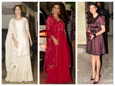 Photos: Manisha Koirala, Preity Zinta, Sushmita Sen and others attend the star-studded Diwali bash of Pradeep Guha