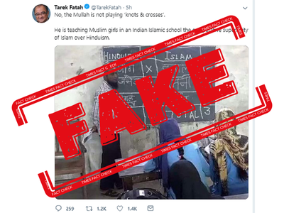 FAKE ALERT: Tarek Fatah tweets doctored photo making false claim about madrassa teacher