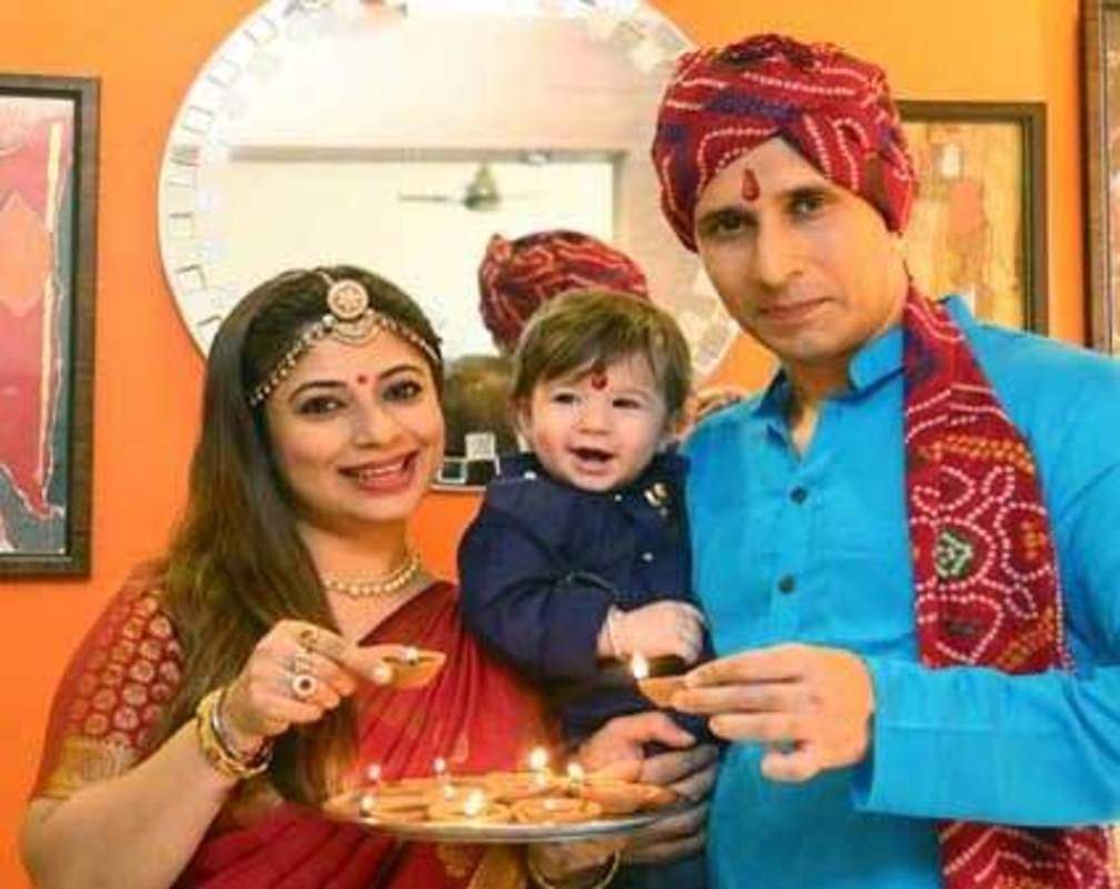 
TV couple Malini and Ajay celebrate son's first Diwali in Jaipur
