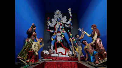 Kali Puja celebrated in Bengal, Deepavali preparations on