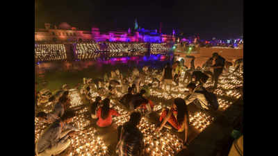 Deepotsav in Ayodhya: Over three lakh diyas lit on banks of Saryu river in new world record