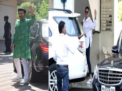 Photos: Ranveer Singh and Deepika Padukone at Sanjay Leela Bhansali's residence