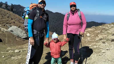 2-year-old climbs Churdhar mountain with his police officer mom