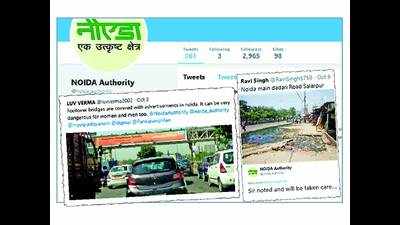 Noidawallahs tweet, tag civic authorities to make their problems heard. How effective is it?