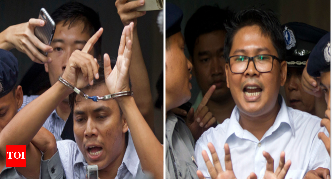 Case dropped against Myanmar journalists facing incitement charges - Times of India