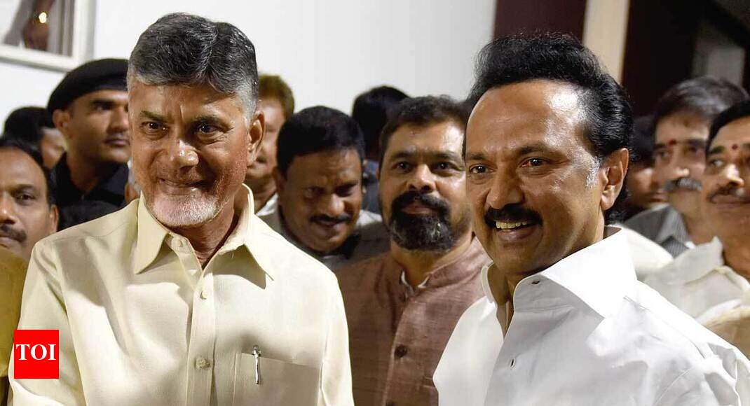 Chandrababu Naidu visits DMK chief Stalin to bolster anti-BJP front bid - Times of India