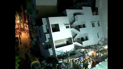Under-construction building collapses in Bengaluru; one feared trapped