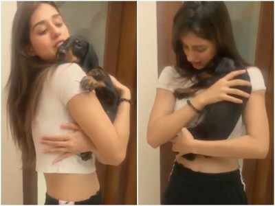 Watch: Disha Patani pampering her pooch Goku is too cute to be missed