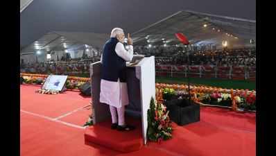 PM Modi inaugurates road, waterway projects in Varanasi